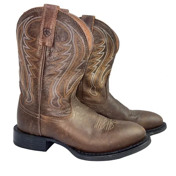 Ariat Cowboy Boots Men's US 7 D Style 10012787 Brown Leather Western - Picture 1 of 8